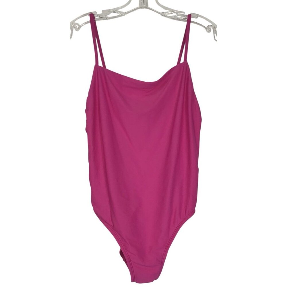 Free Press Swimsuit Womens Size Large‎ Pink One Piece Bathing Suit